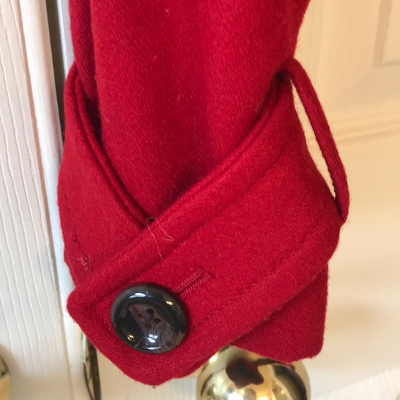 Gorgeous Red Double Breasted Wool Blend Jacket - Picture 3 of 7